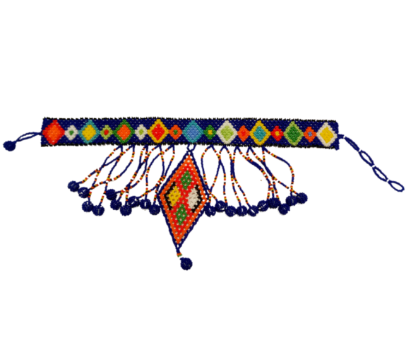 Handmade Ethnic Choker Necklace-Bead choker necklace - Image 4