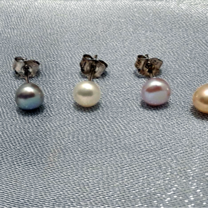 AAA Freshwater Pearl Stud Earrings for Women – 5mm & 6mm Sizes – Hypoallergenic Classic Jewelry in 5 Elegant Colors - Image 19