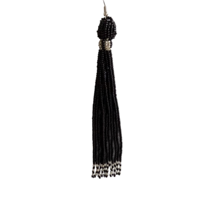 Handmade Unique African-tassel- bead- frill statement- dangle drop Earrings. - Image 8