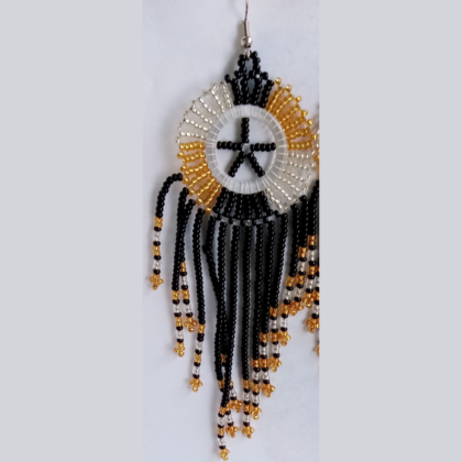 Handmade African fashion- cascade- Drop Earrings - Unique Handmade bead jewelry- Female -Casual- Elegant- Ethnic- Retro- Baroque - Image 4