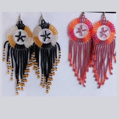 Handmade African fashion- cascade- Drop Earrings - Unique Handmade bead jewelry- Female -Casual- Elegant- Ethnic- Retro- Baroque - Image 5