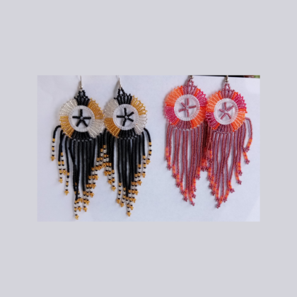 Handmade African fashion- cascade- Drop Earrings - Unique Handmade bead jewelry- Female -Casual- Elegant- Ethnic- Retro- Baroque - Image 7