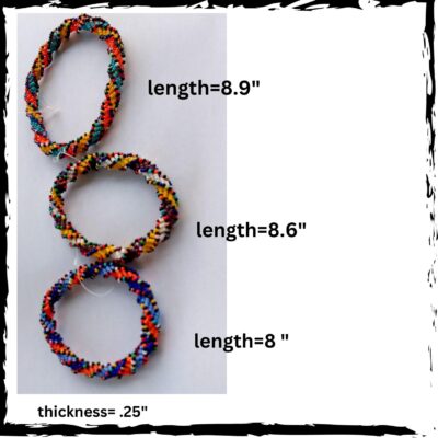 The African beaded bracelets dimensions