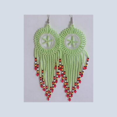 The African Ethnic Earrings- Green