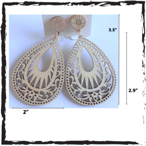 wooden earrings-laser cut wooden earrings