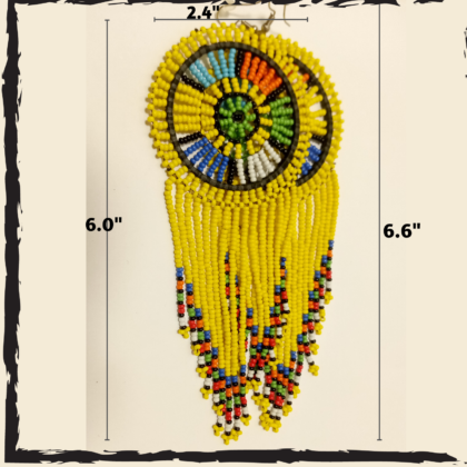 Handmade Unique  African micro Bead Tassel earrings- Free domestic shipping - Image 5