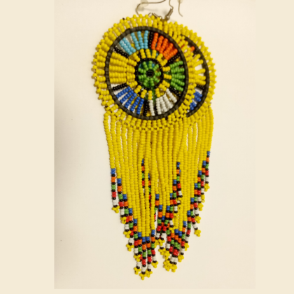Handmade Unique  African micro Bead Tassel earrings- Free domestic shipping - Image 4