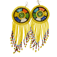 The Tassel earrings- handmade disc cascade earrings- African jewelry