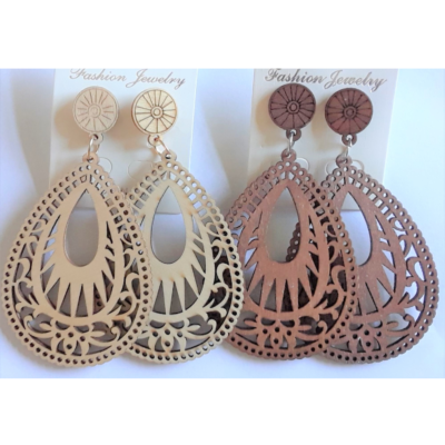 The wooden earrings- Laser cut earrings