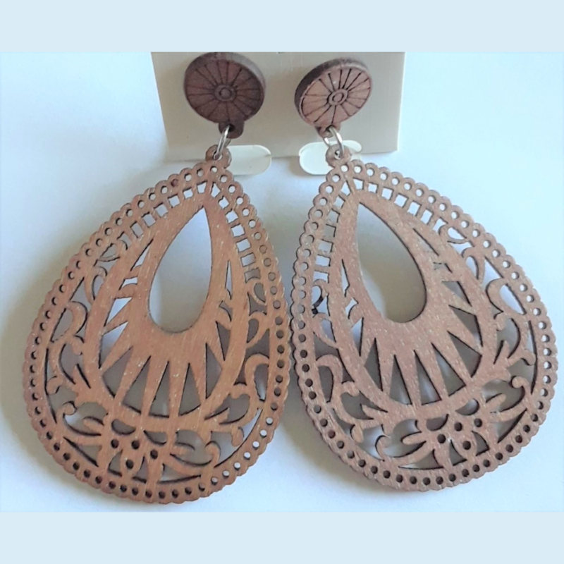 wooden earrings- laser cut earrings