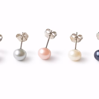 AAA freshwater pearl stud earrings sterling silver posts in multiple natural pearl colors