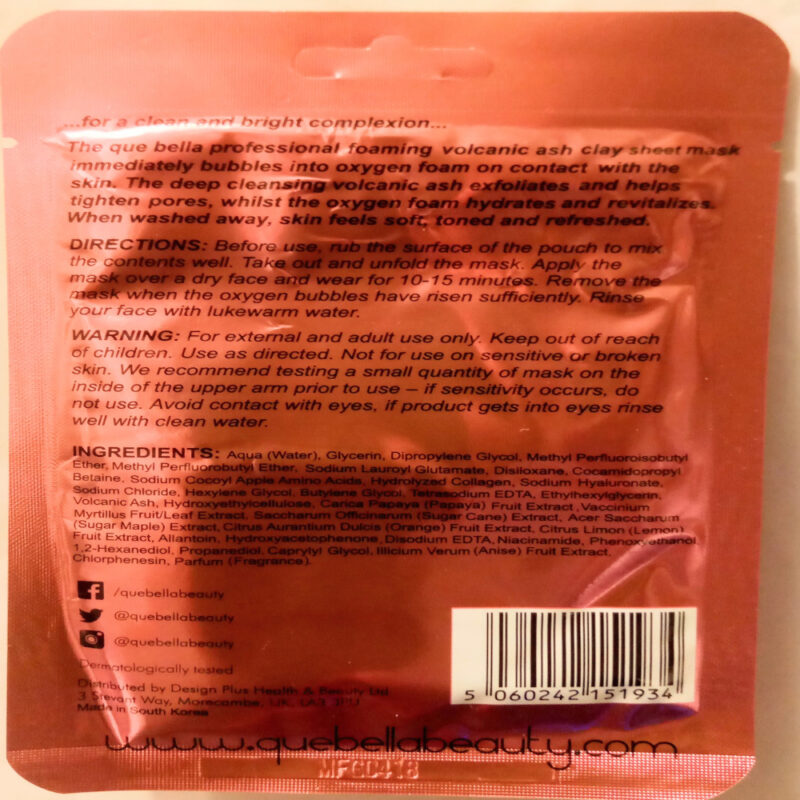 Foaming clay face mask for deep cleansing