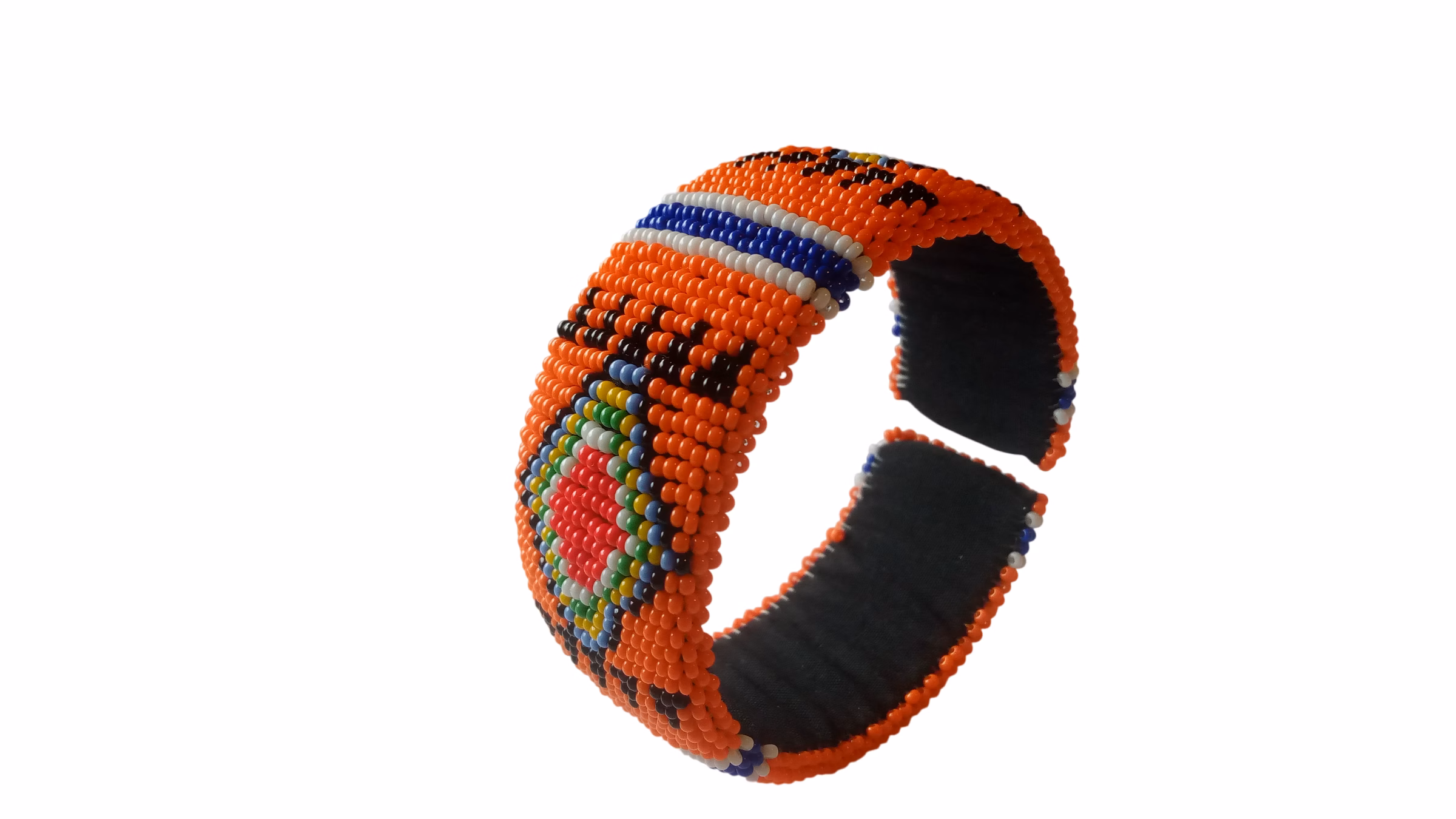 Handmade South African Beaded Open Cuff Bracelet Zulu Tribal Adjustable Fit (Copy) - Image 9