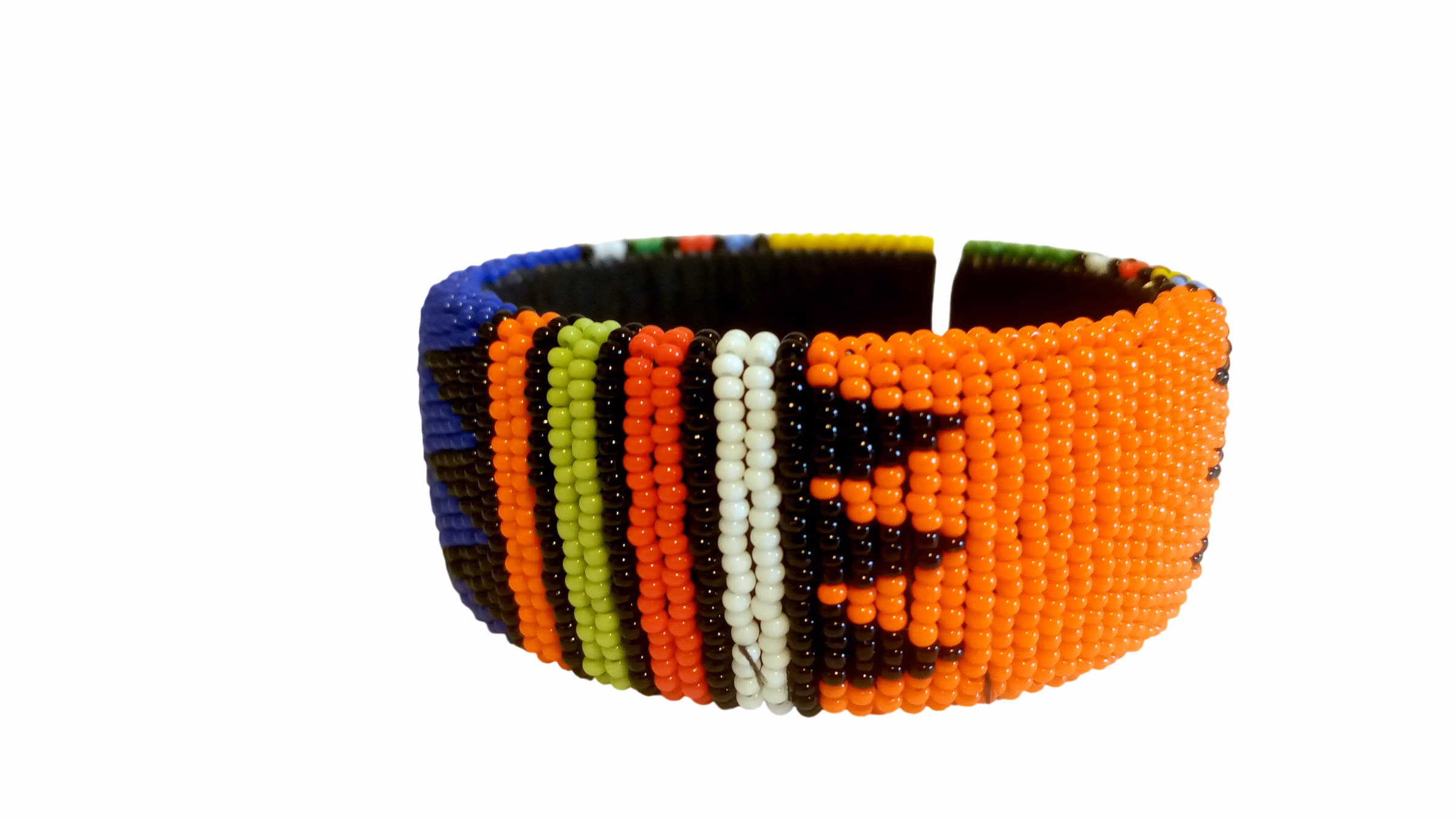Handmade South African Beaded Open Cuff Bracelet Zulu Tribal Adjustable Fit (Copy) - Image 10