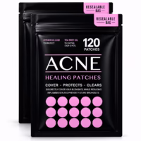 120 hydrocolloid acne patches with tea tree oil in 3 sizes for blemish care