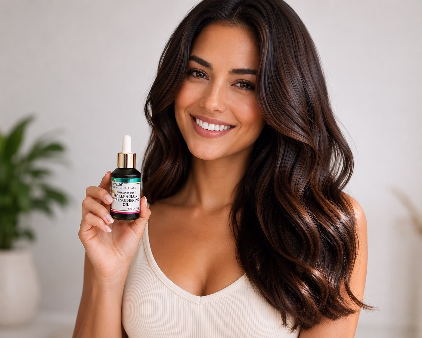 Rosemary mint scalp and hair strengthening oil with biotin and natural botanical oils