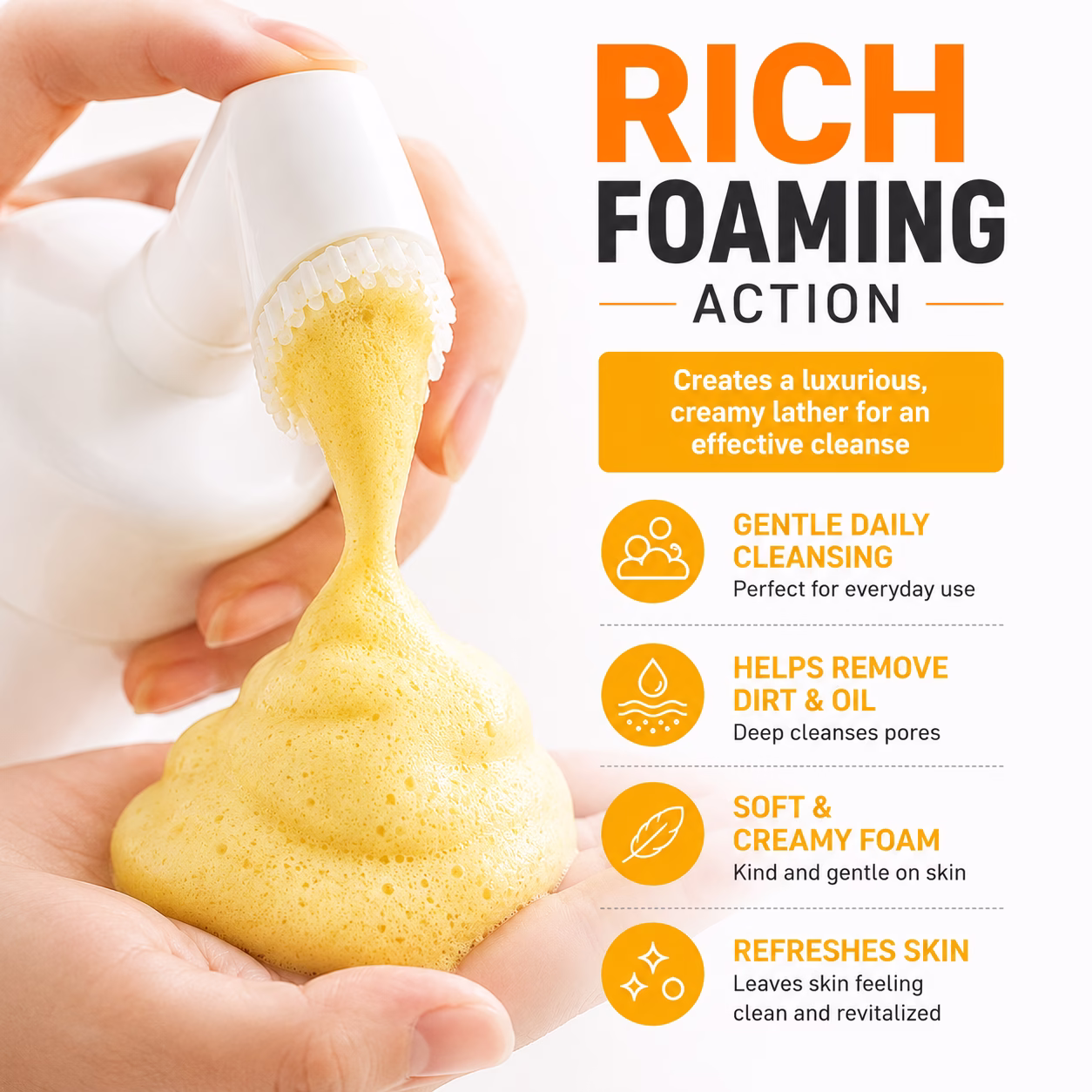 kojic acid + vitamin c daily facial cleanser