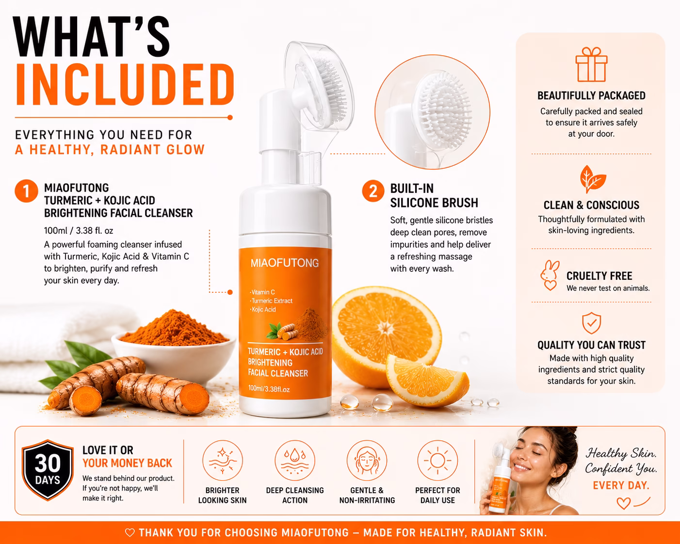 tumeric facial cleanser+ kojic acid