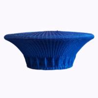 EKELLOT Handwoven Blue Zulu Hat – Traditional African Woven Hat – Lightweight Cultural Headwear – Artisan Handmade