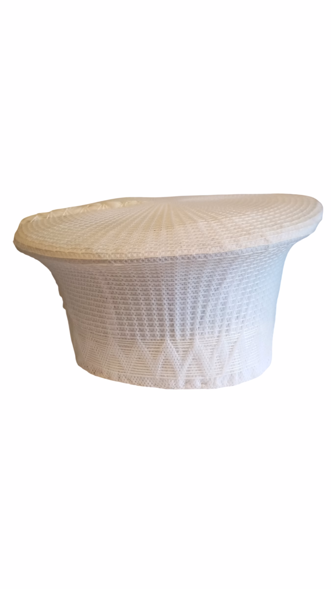 Handmade Zulu Hat - White Handmade White Zulu Hat front view