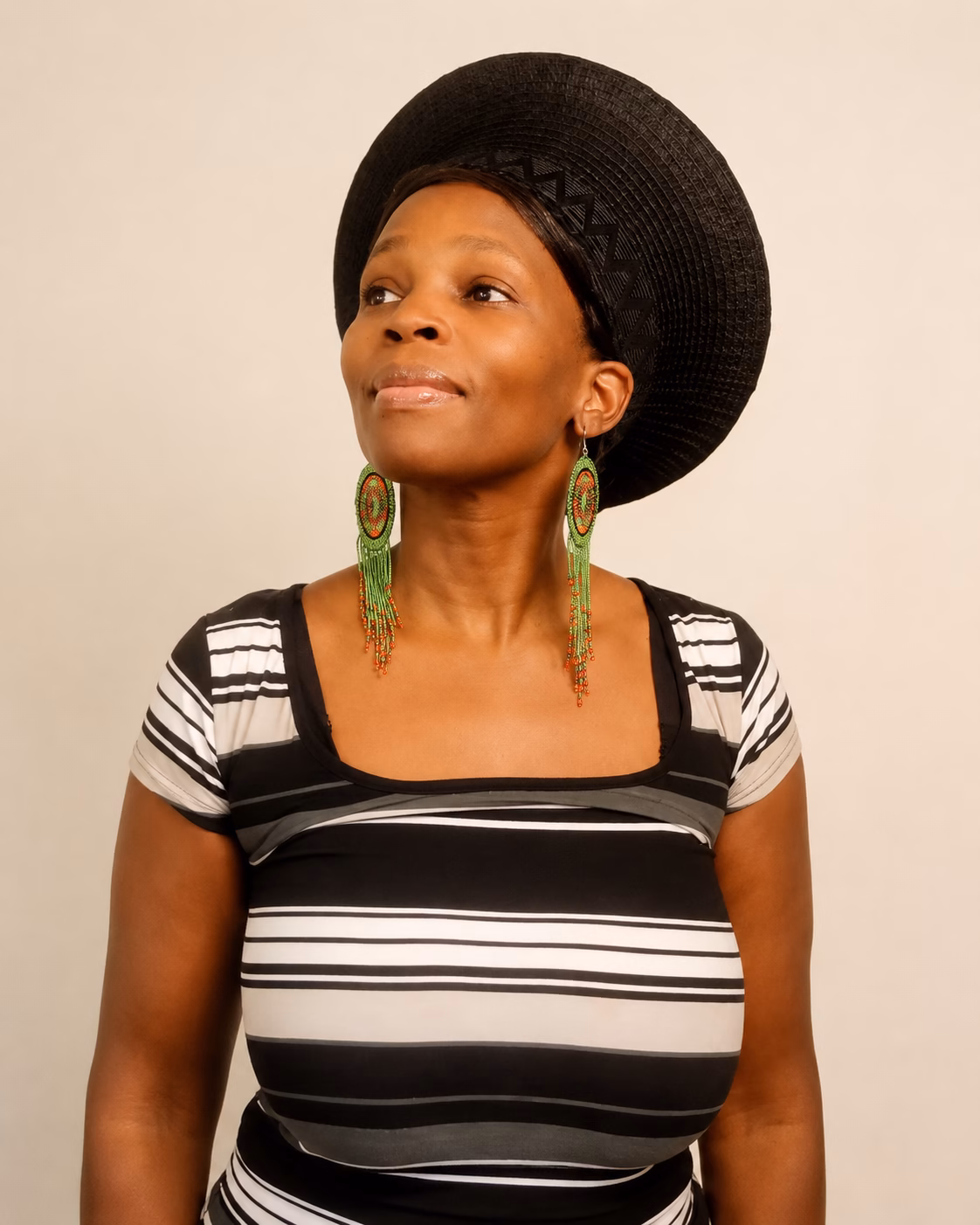 Handmade Black Zulu Hat lifestyle image