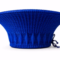 EKELLOT Handwoven Blue Zulu Hat – Traditional African Handmade Woven Hat