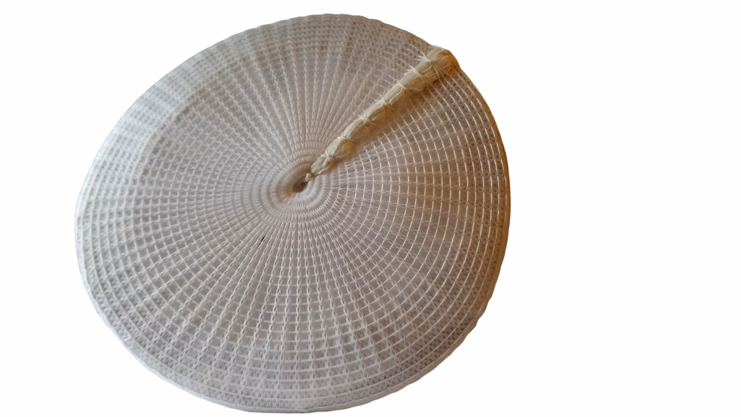Handmade Zulu Hat - White Handmade White Zulu Hat Top view
