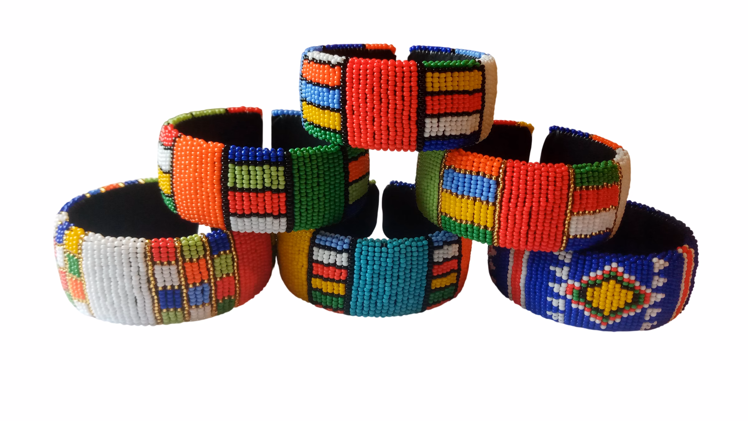 Handmade African Open Cuff bracelet- Zulu traditional ethnic bracelet- African Fashion